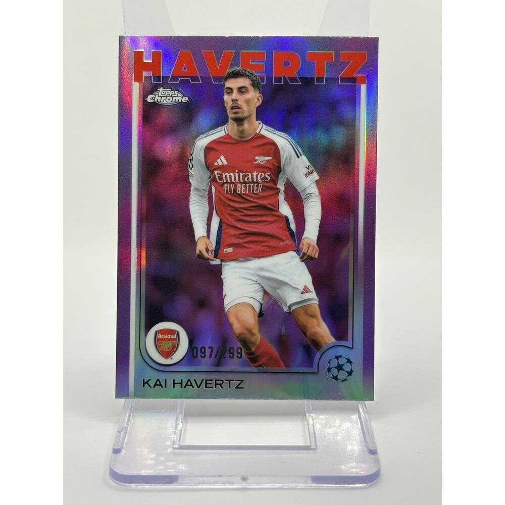 2024-25 Topps Chrome UEFA Kai Havertz Pink Refractor 97/299 SP Arsenal Germany